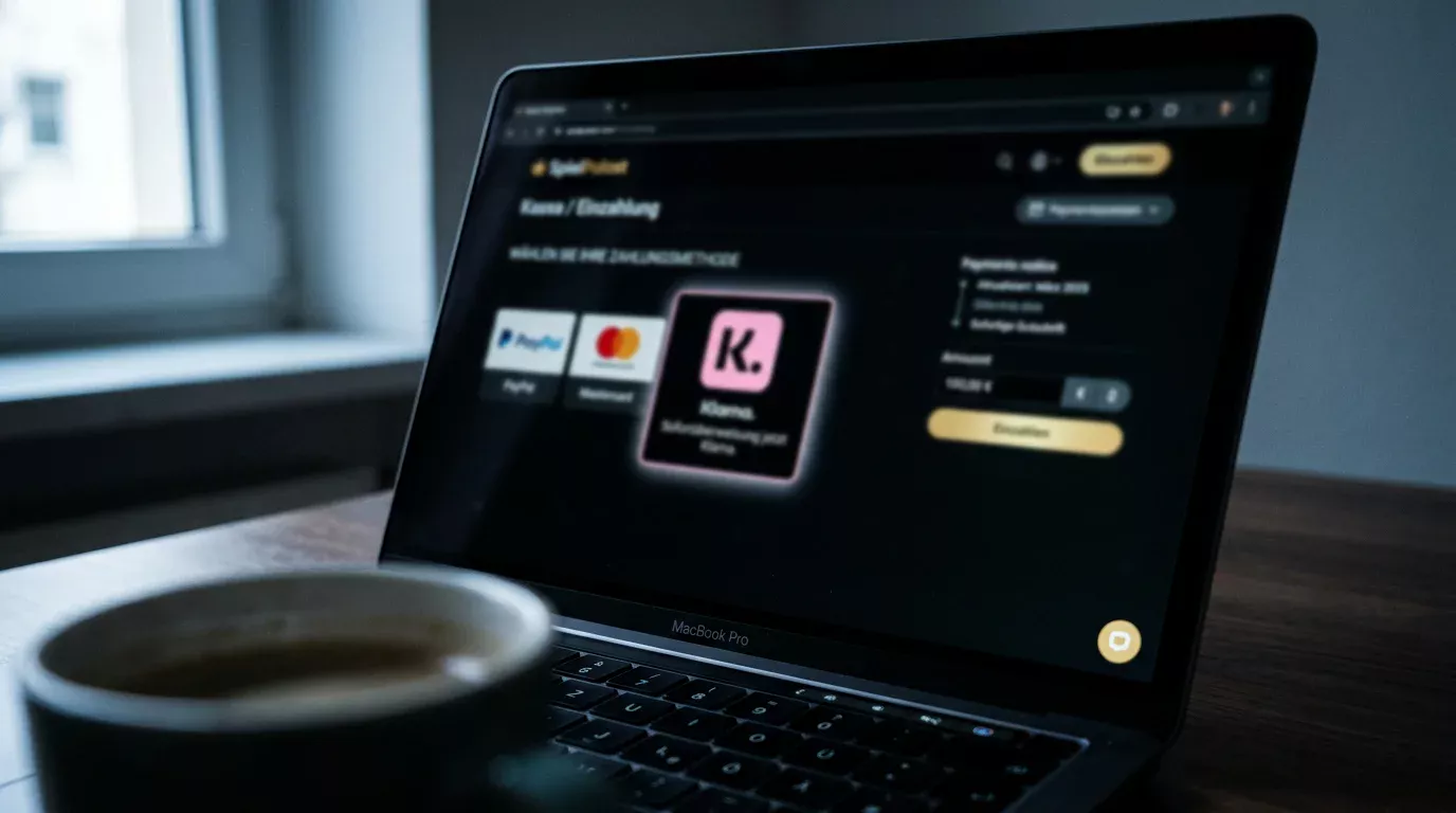 Klarna-Bezahlmaske im deutschen Online-Casino mit Hinweis auf die Sofort-Konsolidierung März 2025