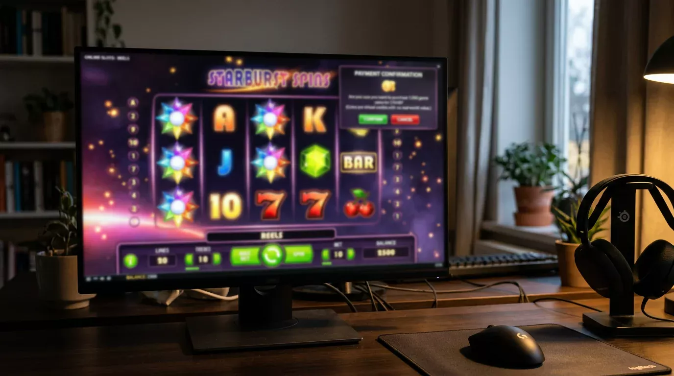 Online-Casino-Spieloberfläche mit Echtgeld-Einsatz und parallel offener Klarna-Bezahlmaske